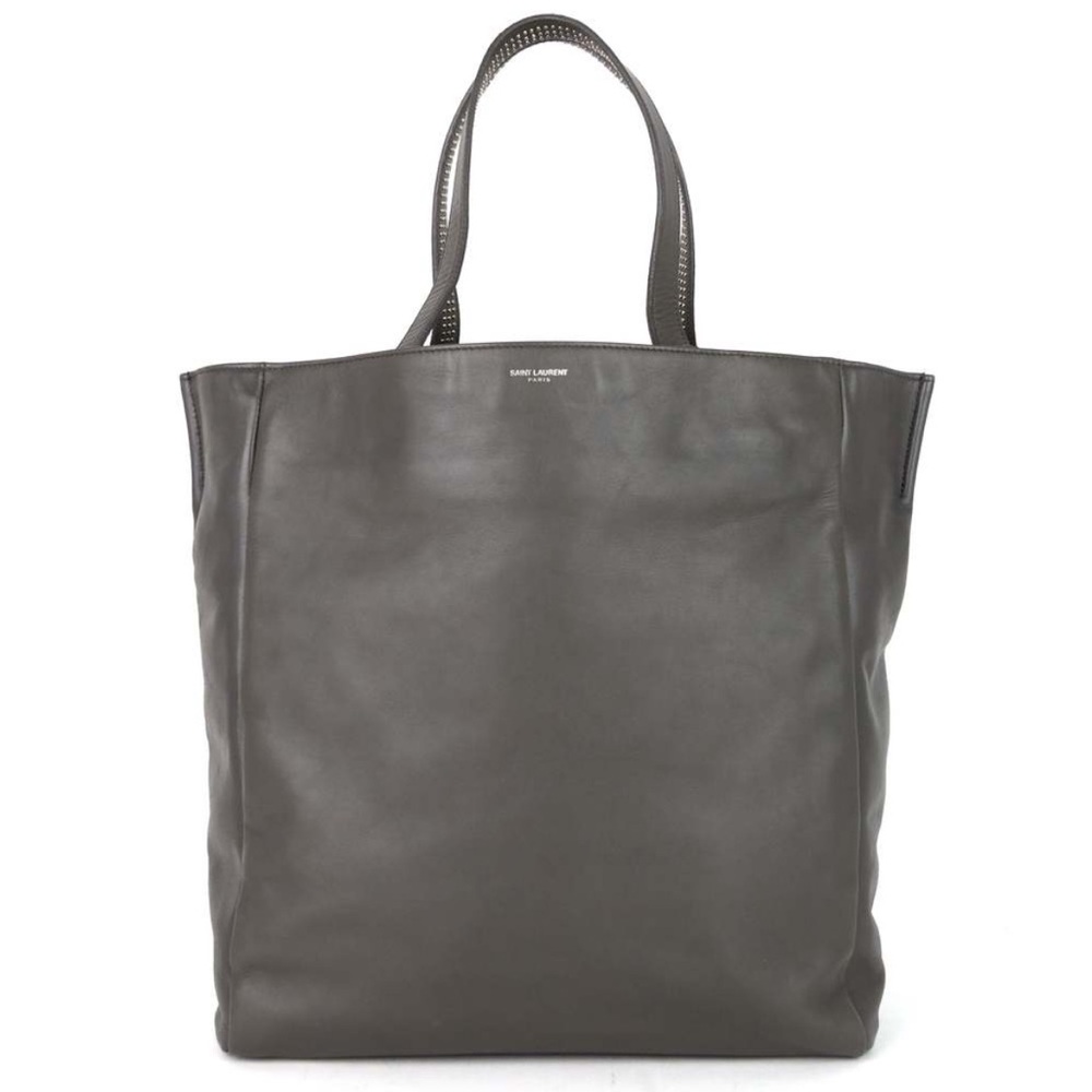 SAINT LAURENT Tote Reversible leather suede studded handbag